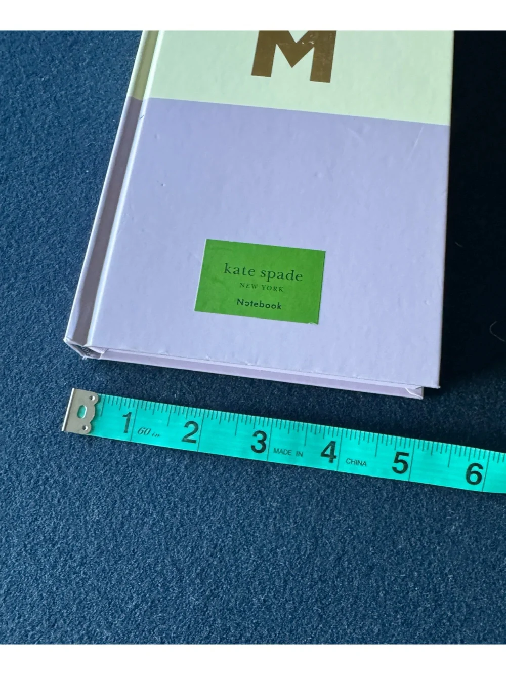kate spade ♠️Lavender &Winter White Hardcover lined M Notebook w/matching ribbon